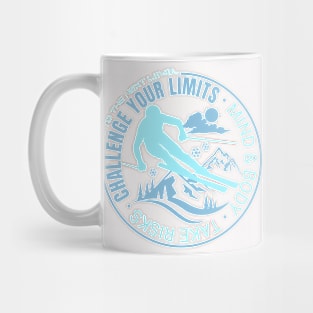 Challenge Your Limits Next Level Inspirational Quote Phrase Text Mug